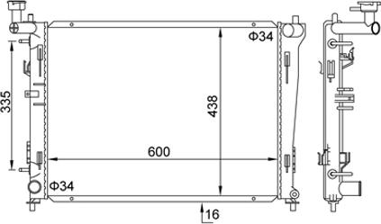 Hart 611 900 - Радіатор, охолодження двигуна autozip.com.ua