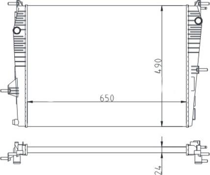 Hart 611 193 - Радіатор, охолодження двигуна autozip.com.ua