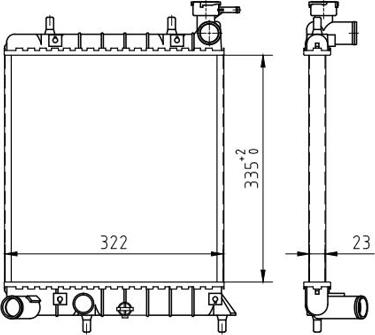 Hart 611 890 - Радіатор, охолодження двигуна autozip.com.ua