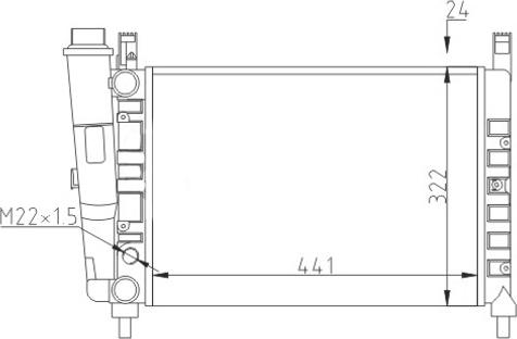 Hart 611 829 - Радіатор, охолодження двигуна autozip.com.ua