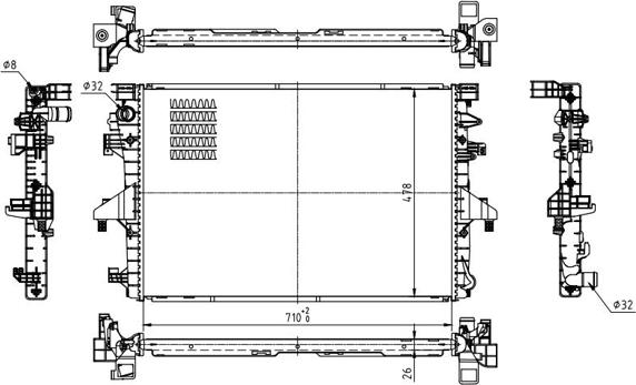 Hart 618 692 - Радіатор, охолодження двигуна autozip.com.ua