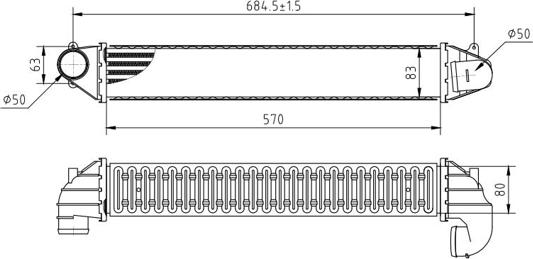 Hart 618 602 - Интеркулер autozip.com.ua