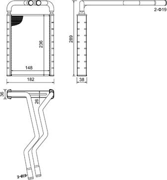 Hart 630 926 - Теплообмінник, опалення салону autozip.com.ua