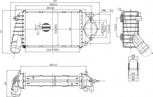 Hart 637 068 - Интеркулер autozip.com.ua