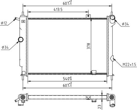 Hart 637 199 - Радіатор, охолодження двигуна autozip.com.ua