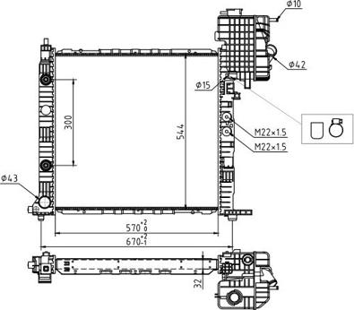 Hart 637 191 - Радіатор, охолодження двигуна autozip.com.ua