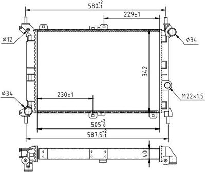 Hart 637 198 - Радіатор, охолодження двигуна autozip.com.ua