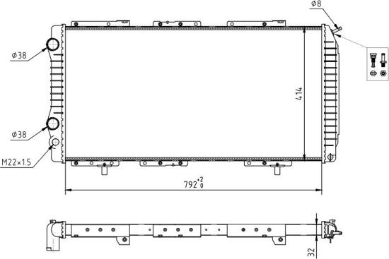 Hart 637 142 - Радіатор, охолодження двигуна autozip.com.ua