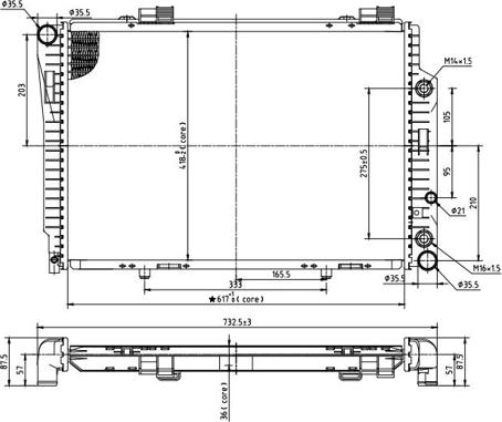 Hart 637 161 - Радіатор, охолодження двигуна autozip.com.ua