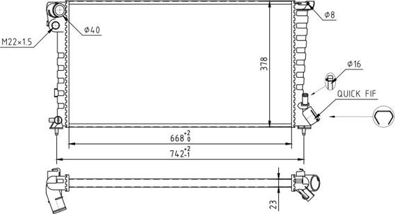 Hart 637 131 - Радіатор, охолодження двигуна autozip.com.ua