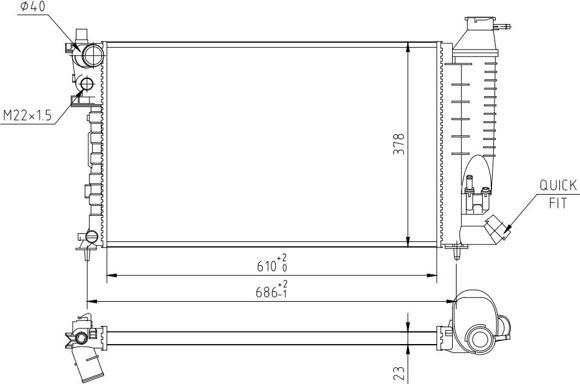 Hart 637 219 - Радіатор, охолодження двигуна autozip.com.ua