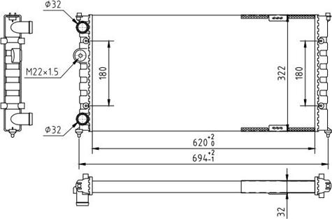 Hart 637 211 - Радіатор, охолодження двигуна autozip.com.ua