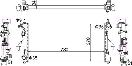 Hart 629 175 - Радіатор, охолодження двигуна autozip.com.ua