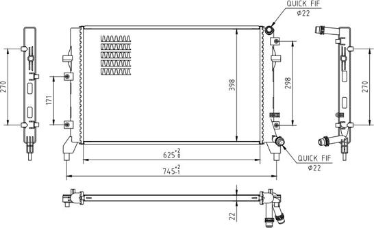 Hart 620 555 - Радіатор, охолодження двигуна autozip.com.ua