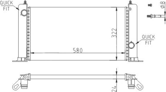 Hart 620 604 - Радіатор, охолодження двигуна autozip.com.ua