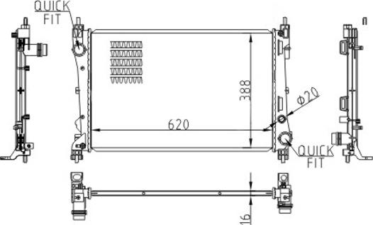 Hart 620 607 - Радіатор, охолодження двигуна autozip.com.ua