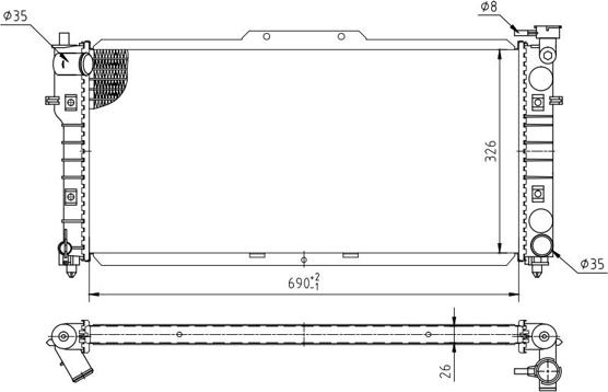 Hart 620 254 - Радіатор, охолодження двигуна autozip.com.ua