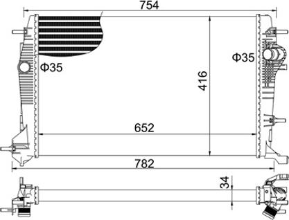 Hart 620 208 - Радіатор, охолодження двигуна autozip.com.ua