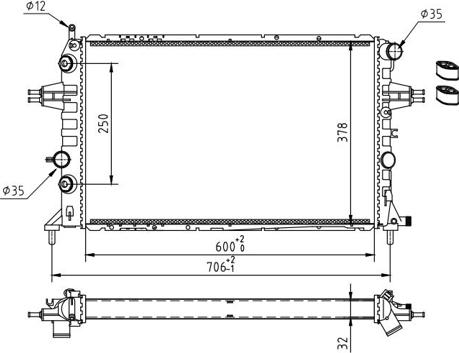 Hart 620 274 - Радіатор, охолодження двигуна autozip.com.ua