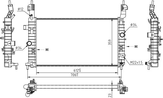 Hart 620 271 - Радіатор, охолодження двигуна autozip.com.ua