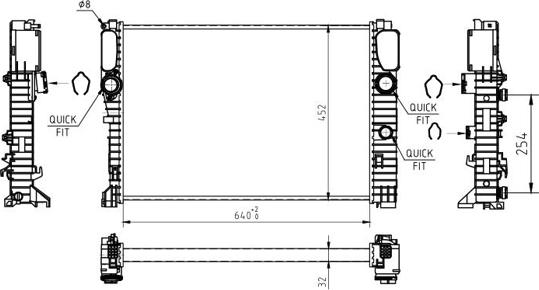 Hart 628 625 - Радіатор, охолодження двигуна autozip.com.ua