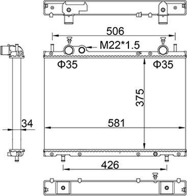 Hart 622 261 - Радіатор, охолодження двигуна autozip.com.ua