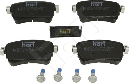 Hart 256 516 - Гальмівні колодки, дискові гальма autozip.com.ua