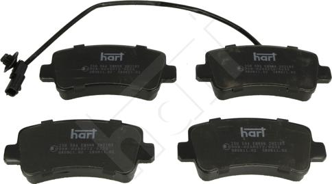 Hart 250 594 - Гальмівні колодки, дискові гальма autozip.com.ua