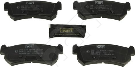 Hart 260 770 - Гальмівні колодки, дискові гальма autozip.com.ua