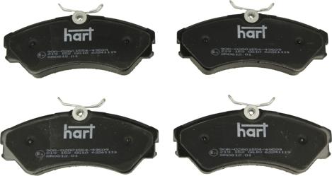 Hart 219 152 - Гальмівні колодки, дискові гальма autozip.com.ua