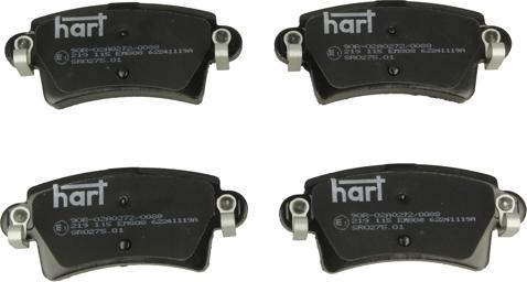 Hart 219 115 - Гальмівні колодки, дискові гальма autozip.com.ua