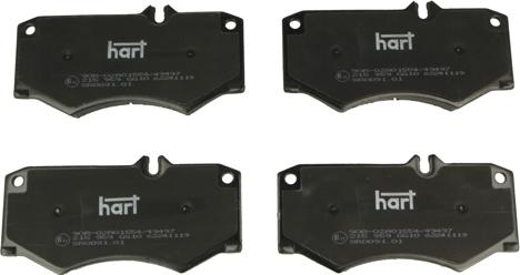 Hart 215 959 - Гальмівні колодки, дискові гальма autozip.com.ua