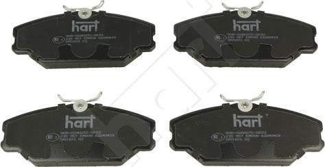Hart 215 957 - Гальмівні колодки, дискові гальма autozip.com.ua