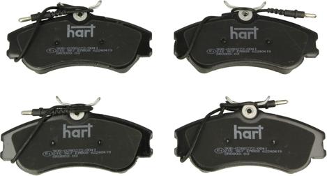 Hart 215 967 - Гальмівні колодки, дискові гальма autozip.com.ua