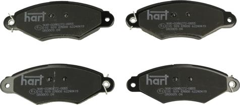 Hart 215 939 - Гальмівні колодки, дискові гальма autozip.com.ua
