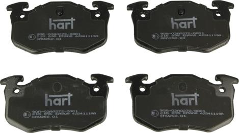Hart 215 895 - Гальмівні колодки, дискові гальма autozip.com.ua