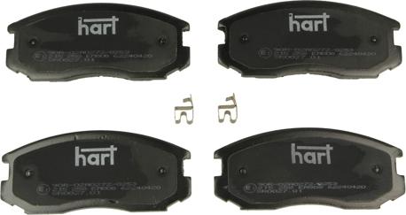 Hart 215 258 - Гальмівні колодки, дискові гальма autozip.com.ua