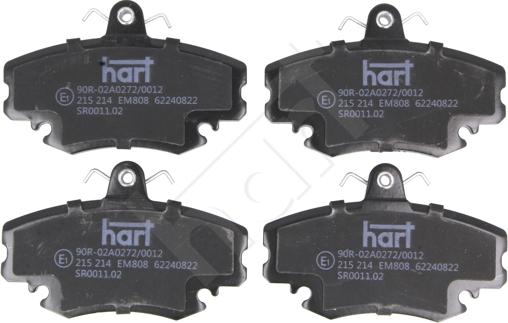 Hart 215 214 - Гальмівні колодки, дискові гальма autozip.com.ua