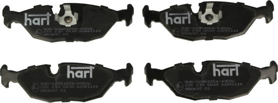 Hart 215 210 - Гальмівні колодки, дискові гальма autozip.com.ua