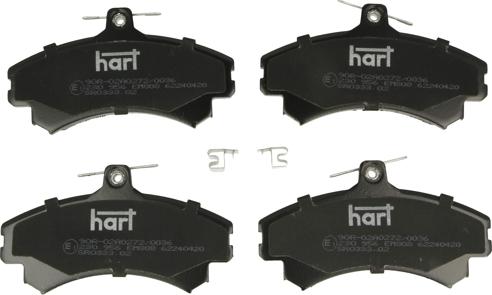 Hart 230 956 - Гальмівні колодки, дискові гальма autozip.com.ua