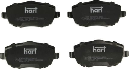Hart 224 184 - Гальмівні колодки, дискові гальма autozip.com.ua