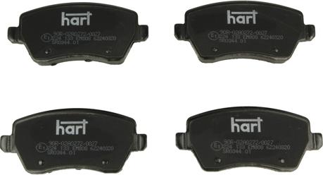 Hart 224 133 - Гальмівні колодки, дискові гальма autozip.com.ua