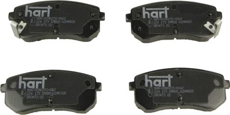 Hart 224 173 - Гальмівні колодки, дискові гальма autozip.com.ua