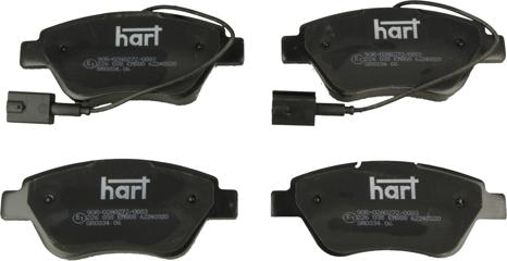 Hart 226 038 - Гальмівні колодки, дискові гальма autozip.com.ua