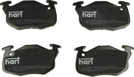 Hart 221 412 - Гальмівні колодки, дискові гальма autozip.com.ua