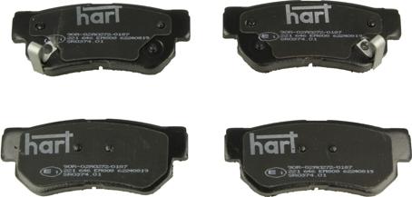 Hart 221 646 - Гальмівні колодки, дискові гальма autozip.com.ua