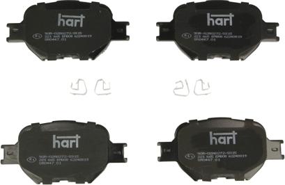 Hart 221 665 - Гальмівні колодки, дискові гальма autozip.com.ua