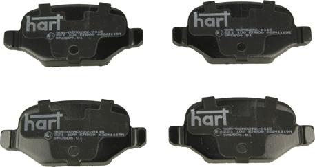 Hart 221 108 - Гальмівні колодки, дискові гальма autozip.com.ua