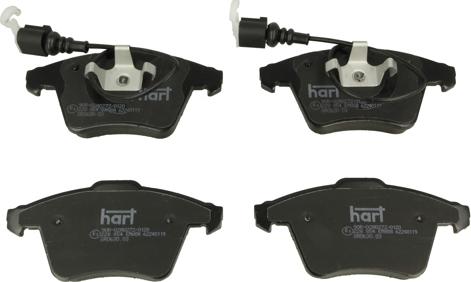 Hart 228 854 - Гальмівні колодки, дискові гальма autozip.com.ua