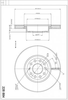 Hart 228 884 - Гальмівний диск autozip.com.ua